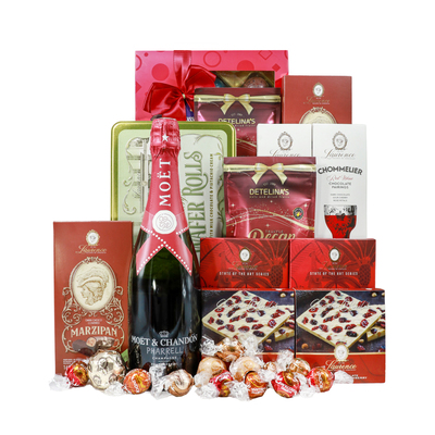 Luxury Gift Basket with Moet Red Box One Gift 01151